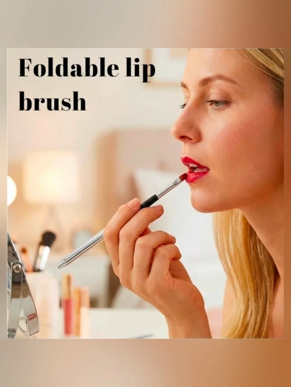 Travel Size Foldable Lip Makeup Brush BNIB